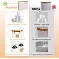 thumbnail image 4 of Organizador de Papel de baño, Cesto con Tapa, Base de pie, Portarollos para el baño (Beige), 4 of 4