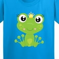 thumbnail image 4 of Inktastic Cute Frog, Green Frog, Frog Princess, Crown Youth T-Shirt, 4 of 5