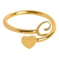 thumbnail image 2 of Fiudx Anillos de Inicial de Oro, Anillo Apilable con Letra Abierta, Joyería Ajustable con Alfabeto, Regalos Personalizados Únicos, Accesorio de Moda para Mujer, Perfecto para Mamá o Novia., 2 of 5