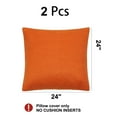 thumbnail image 4 of Unique Bargains 2Pcs Soft Viscose Velvet Decorative Throw Pillowcases 24"x24" Tangerine, 4 of 8