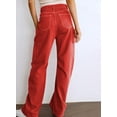 thumbnail image 3 of Women 6 Pockets High Waisted Cargo Pants Wide Leg Casual Pants Combat Military Trouser US 4-18, 3 of 12