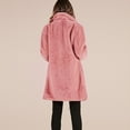 thumbnail image 6 of Baberdicy Coat Outerwear Winter Lady Womens Warm Long Faux Coat Jacket Outerwear Women's Fur & Faux Fur Jackets & Coats Pink, 6 of 7