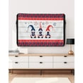 thumbnail image 5 of Cute Gnomes Celebration Outdoor TV Cover 40 to 43 Inch Weatherproof, Retro Wooden Star American Flag Day 600D Oxford TV Covers with Waterproof Zipper, Outside Flat TV Screen Protector 40"Wx25"Hx4.5"D, 5 of 7