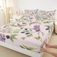 thumbnail image 3 of Castle Fairy Animal Owl Queen Sheet Sets for Boys Girls,Tree Leaves Bed Set, 3 of 7