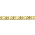 thumbnail image 3 of Solid 10k Yellow Gold Big Heavy 5.75mm Flat Beveled Cuban Curb Chain Necklace 20" - with Secure Lobster Lock Clasp, 3 of 5