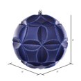 thumbnail image 2 of Vickerman 6" Midnight Blue Matte Clover Ball Ornament, 2 per Bag, 2 of 3