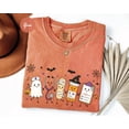 thumbnail image 2 of RosaWear Halloween Nurse Shirt, Cute Ghost Stethoscope Garment-Dyed Tee, 2 of 7