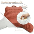 thumbnail image 4 of Clara Clark Backrest Reading Pillow, Back Support Pillow with Arms, Shredded Memory Foam Bed Rest Pillow, Medium, Misty Rose, 4 of 6