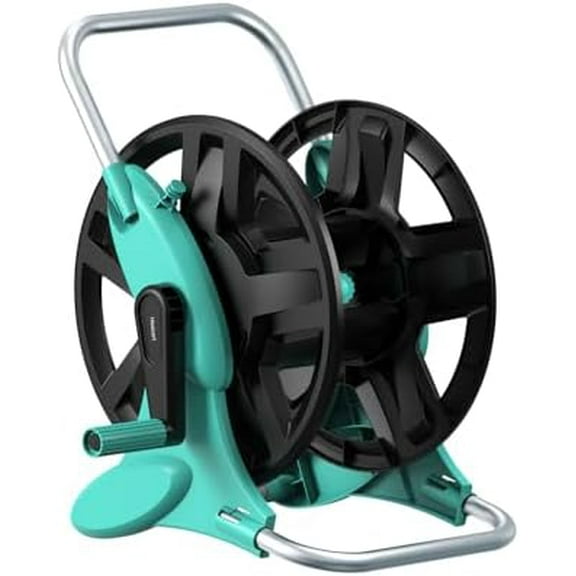 Garden Hose Reel Cart,Hose Holder Up to 50-100 Feet of 5/8" Hose,Wall Mounted Water Hose Reel,Portable Hose Reels for Outside Car Washing, Watering$$Garden & Patio