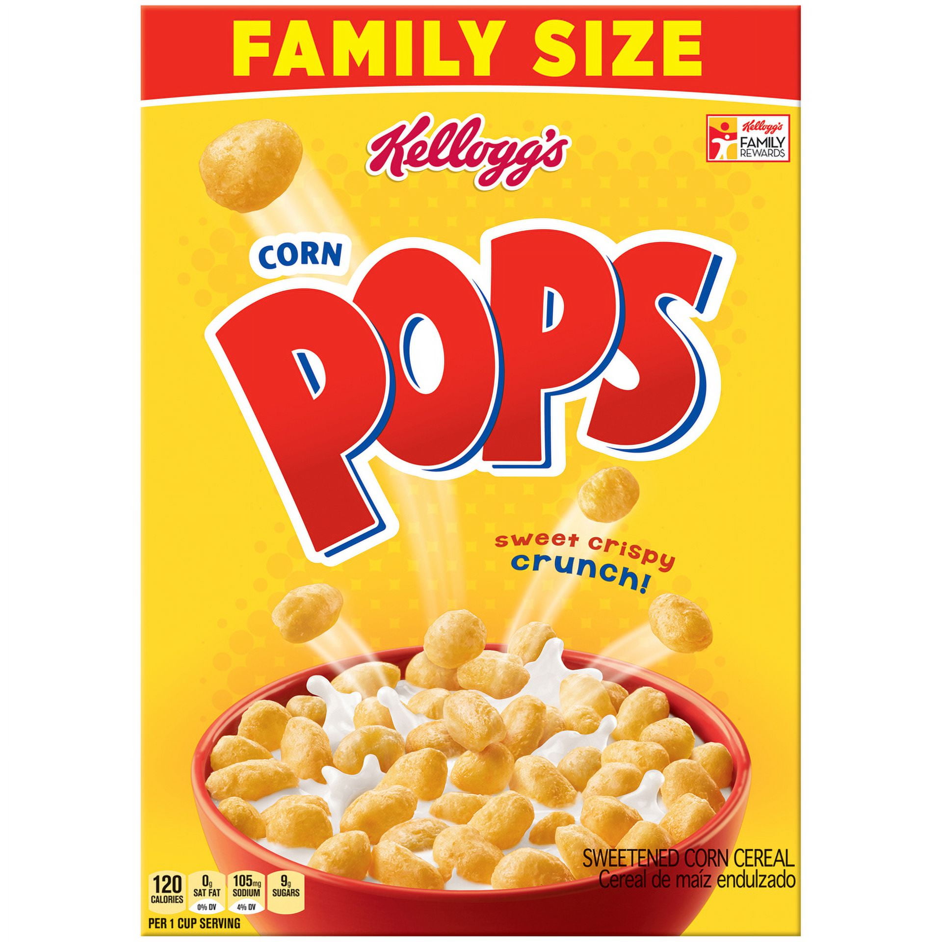 Kellogg's Corn Pops Cereal Family Size 21.4 oz