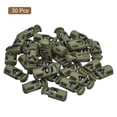 thumbnail image 3 of Unique Bargains 30Pack 5.5x3mm Cord Lock Plastic Single Hole Spring Toggle Stoppers, Dark Green, 3 of 5
