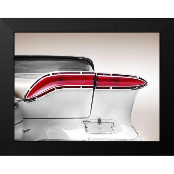 Gube, Beate 14x12 Black Modern Framed Museum Art Print Titled - US classic car 1958 taillight abstract
