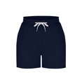 thumbnail image 4 of Women's Ribbed Shorts Casual Summer Shorts Drawstring High Waisted Comfy Shorts with Pockets 2025 Beach Vacation, 4 of 6