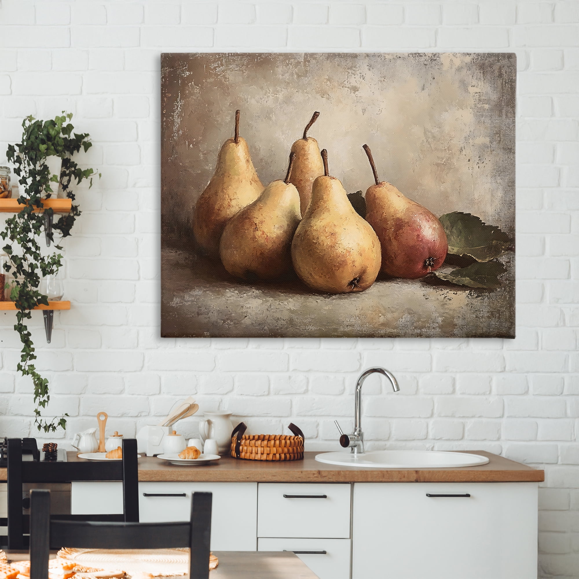 Stupell Industries Neutral Pear Still Life Canvas Wall Art, design by Franklyn Gregory