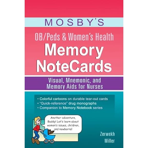 Pre-Owned Mosby's Ob/Peds & Women's Health Memory Notecards: Visual, Mnemonic, and Memory AIDS for Nurses, (Spiral-Bound)