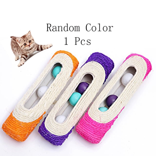HLONK Sisal Cat Scratching Post Pet Toy 1 Pcs Roller Shape Cat Scratchers for Indoor Cats Random Color