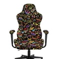 thumbnail image 3 of Whosucclay Magic Skull Print Gaming Chair Cover Stretchable Rotating Desk Chair Protector Cover with Armrest Slipcovers Washable Slipcover for Office & Gaming Chairs, 3 of 8