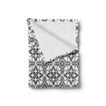 thumbnail image 2 of Black and White Soft Flannel Fleece Blanket, Portuguese Azulejo Tiles Pattern with Monochrome Flowers European Design, Cozy Plush for Indoor and Outdoor Use, 50" x 60", Black White, by Ambesonne, 2 of 6