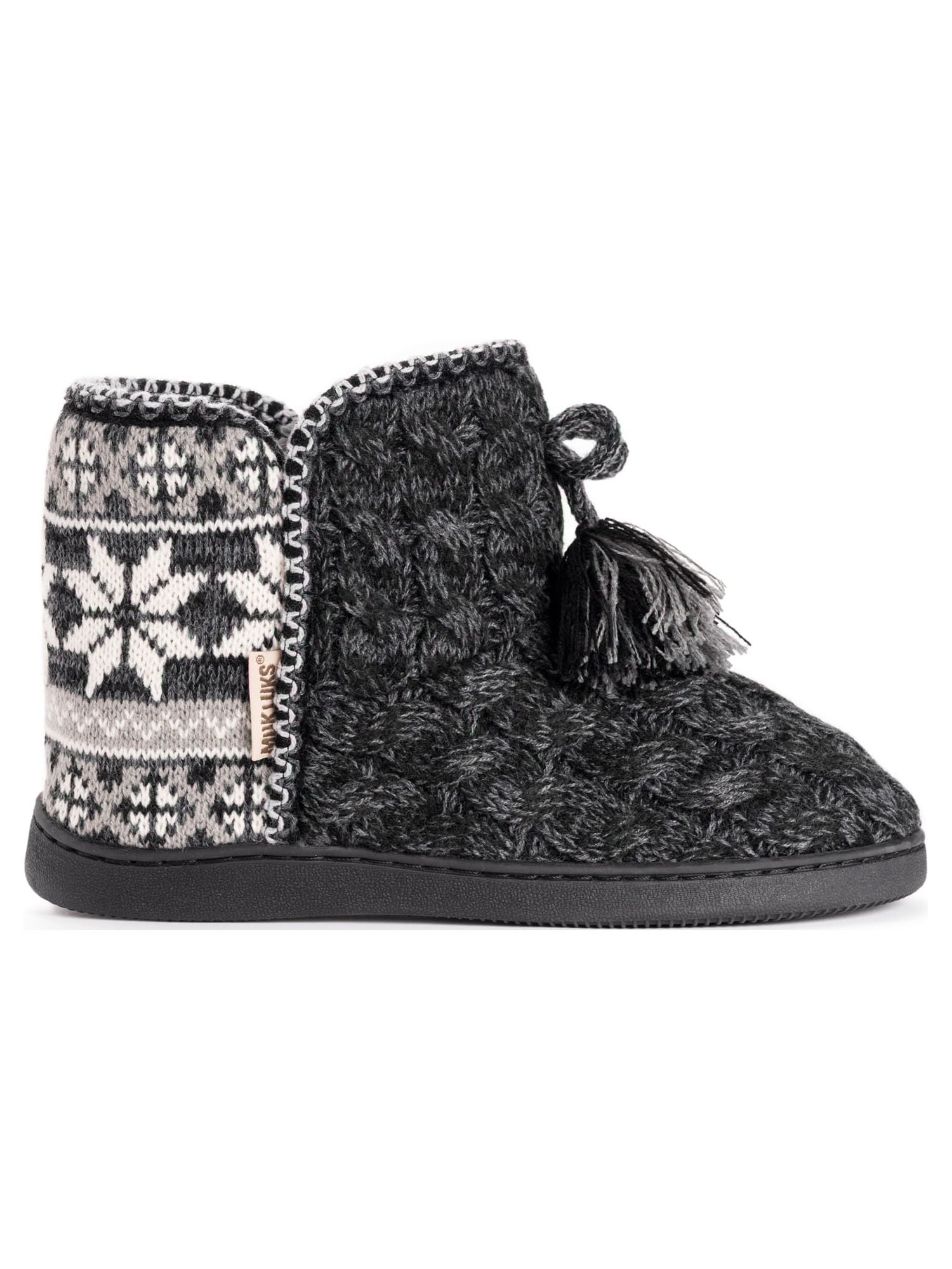 Muk Luks Women's Knit Back Bootie Slipper