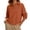 *Orange, variant on ClodeEU Women's Collared V Neck Long Sleeve Cropped Sweatshirt,Casual Loose Pullover Top Army Green,Women's Plus L