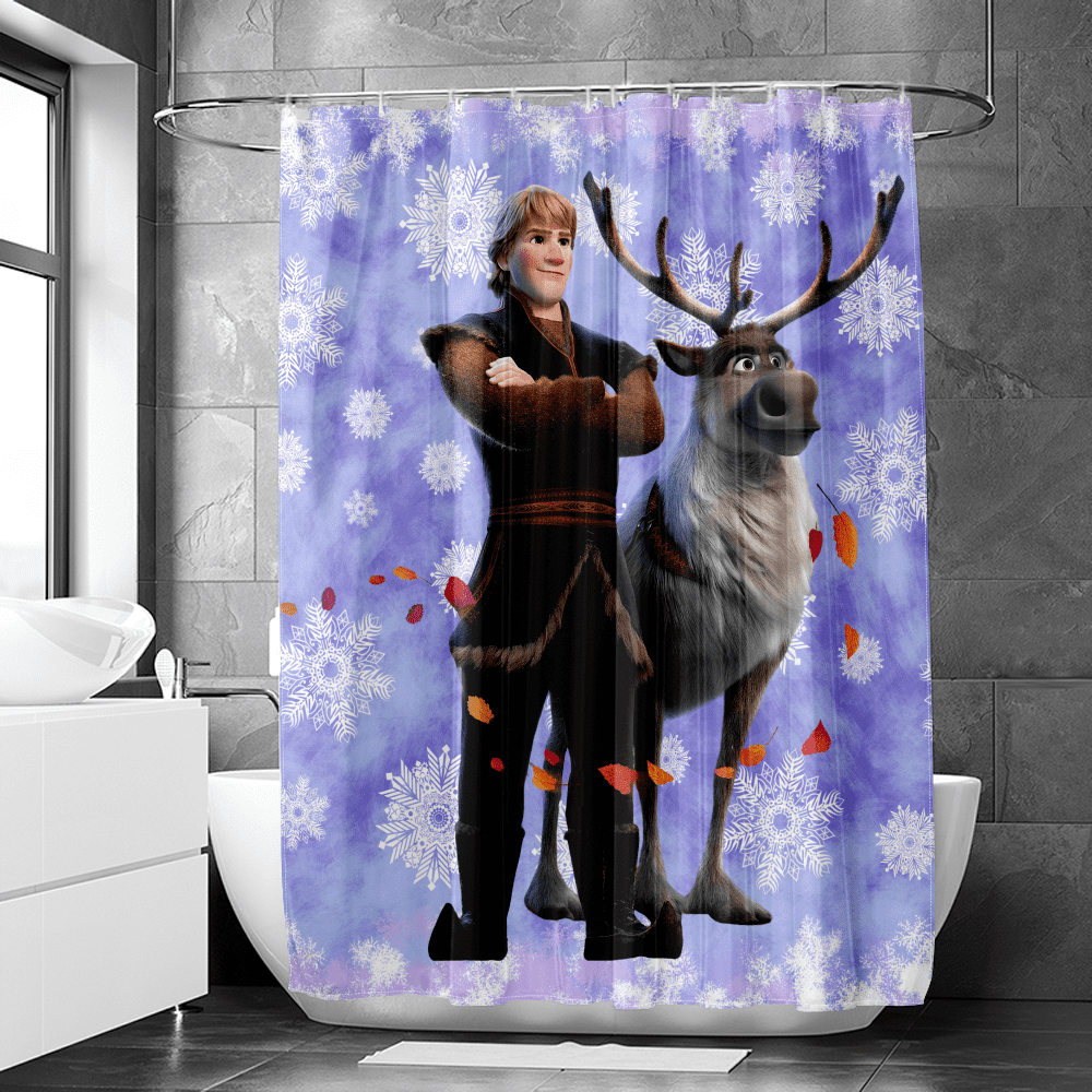 Frozen Shower Curtain, Shower Curtain Cloth Water Repellent Shower