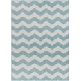 thumbnail image 6 of Boutique Rugs Cheri Blue Chevron Area Rug - Outdoor Safe - Thatch Light Blue, Steel, Dark Gray - 7'10" x 10', 6 of 9