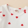 thumbnail image 6 of 12-18 Months Infant Baby Toddler Girls Fall Winter Outfit 3 6 12 18 Months Long Sleeve Romper with Flower Print Belted Pants and Headband Clothing Set,White, 6 of 6