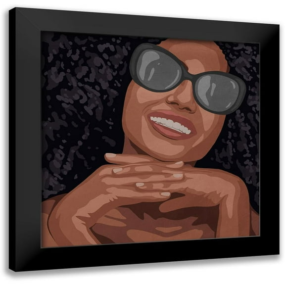 Prime, Marcus 12x12 Black Modern Framed Museum Art Print Titled - Smiling Beauty