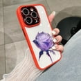 thumbnail image 1 of Funda De Lujo Transparente De Rosas Moradas Para IPhone 12 11 Pro Max IP 13 Cinta Lente De Protectora Cubierta Para 14 Fundas, 1 of 4