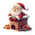 thumbnail image 1 of BotaniNest Santa Themed Wall Sticker For Festive – Unique Peel And Stick Character Wall Art For Home And Holiday Prep, 1 of 6