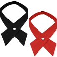 thumbnail image 1 of LinYooLi Nœud Papillon Noir pour Femmes, Nœuds Papillon Réglables Croisés pour Uniforme de Filles Nœud Papillon Croisé pour Remise de Diplôme Scolaire, 1 of 6