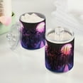 thumbnail image 2 of Yayeee 4 Pack Qtip Holder Bathroom Cotton Swab Canister with Lid Clear Dispenser Set, Pink Road, 2 of 6