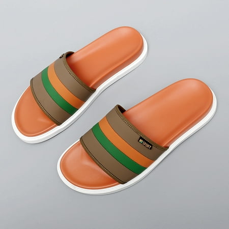 New Summer Slippers Fashion trends Mens Sandals Genuine Luxury Leather Mens Casual Shoes Outdoor Sandals for Men Beach Shoes YIU