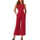 thumbnail image 1 of Mono elegante INSPIRE CHIC para mujer sin mangas, espalda descubierta, corte alto, pantalones anchos, color rojo, talla XL, 1 of 1
