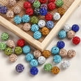 thumbnail image 4 of 145pcs Rhinestone Beads 10mm, Funtopia Sparkle Crystal Clay Beads, Disco Ball Beads Set for Jewelry Making, Colorful Bling Beads with Charms Spacer Beads for Bracelet Necklace Earring Crafting, 4 of 5