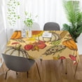 thumbnail image 6 of 60"x90" Thanksgiving Pumpkin Tablecloth, Waterproof Washable Polyester Square Table Cover Durable Tablecloth for Kitchen Dining Table Party Decor, 6 of 7