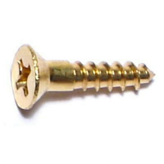 #6 x 5/8" Brass Phillips Flat Head Wood Screws WSFB-160