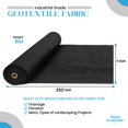 thumbnail image 2 of Super Geotextile 4 oz Non Woven Needle Punched Geotextile Filter Fabric - 50 Year Fabric 6' x 250', 2 of 8