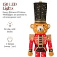 thumbnail image 4 of Christmas Nutcracker Bear 5ft Pop UpLighted Large Holiday Decoration w/150 Twinkling LED lights for Outdoor, Indoor - Red, 4 of 7
