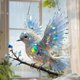 thumbnail image 1 of Crystal Sky Bluebird Stained Glass Art Ornament (20 cm), 1 of 4