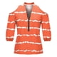 thumbnail image 4 of ICHUANYI Clearance Women Summer Sexy Shirt Cold Shoulder Pullover Blouse Half Sleeve Zipper Printed Tops(Orange, XXL) ICHUANYI WER2023080809785, 4 of 5