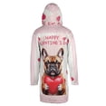 thumbnail image 2 of Happy Valentine's Day French Bulldog Brings Love Heart All Over Print 3D Hooded Duffle Toggle Coat Dog Lover Gifts - 02028, 2 of 6