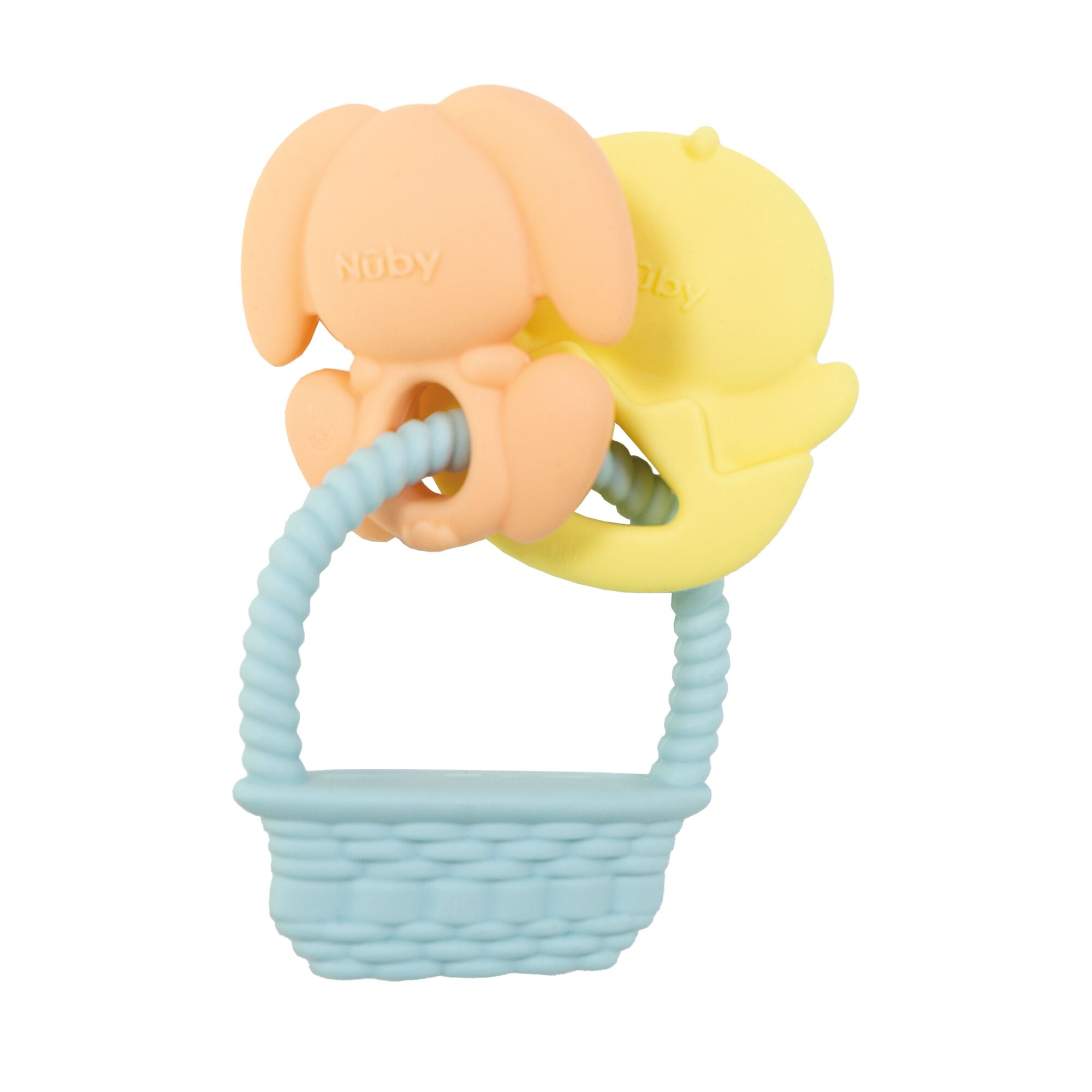 Nuby Silicone Easter Basket Teether with Bunny & Chick