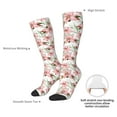 thumbnail image 4 of Naloa Lilies Flowers Thigh High Socks Extra Long Stretchy Sock Women Over Knee High Opaque Stocking Daily Wear, 4 of 6