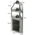thumbnail image 5 of Aoile Corner Wine Cabinet with LED Lights - 5-Tier Industrial Bar Cabinet with Barn Door & Glass Rack, Farmhouse Style, 5 of 7