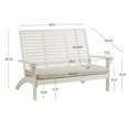 thumbnail image 4 of Linon Capers Outdoor Wooden Bench With Slatted Back and Cushion in White, 4 of 4