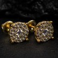 thumbnail image 2 of Men's Wear Cluster Stud Earrings 14K Yellow Gold Plated Silver 2Ct Round Cut Lab Created Diamond, 2 of 2