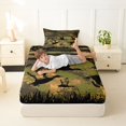 thumbnail image 4 of Manfei Mallard Duck Twin Sheets,Rustic Farmhouse Bedding,Pixeled Camouflage Decor,3-Piece,1 Fitted Sheet and 1 Pillowcase, 4 of 6