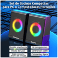 thumbnail image 3 of Bocinas Para Pc Bloosom  Computadora Escritorio Altavoz Rgb Subwoofer Negro, 3 of 5