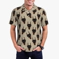 thumbnail image 2 of Balery Cute Black Dog Printed Men’s Short Sleeve Polo Shirt, Midweight Men's Shirt,Golf Polo shirts -Large, 2 of 8